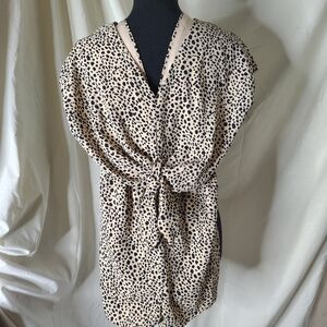 She + Sky Leopard Print Romper